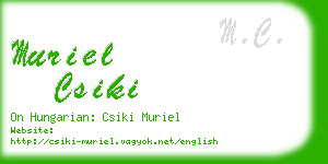 muriel csiki business card
